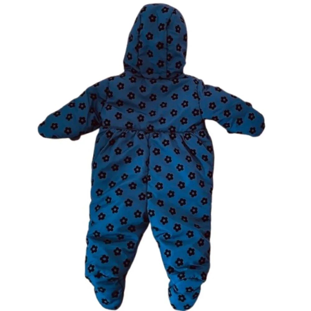 Rothschild Flocked Dressy Snowsuit Pram Winter Bunting Formal 6-9 Months - Picture 3 of 4